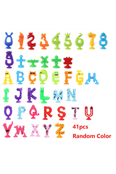 Choice 41pcs Numbers Letters Suction Cup Toys For Kids, Sensory Sucker Toys, ...