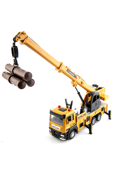 Choice yellow 1/32 Alloy Crane Truck Engineering Vehicles with Sound and Ligh...