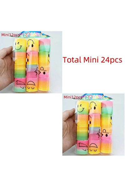 Choice7 24 pieces5 12/24pcs Rainbow Magic Springs Circle Toys Gradient Color ...