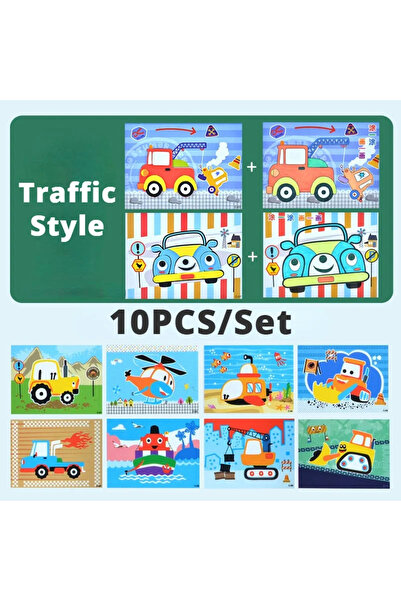 Choice Traffic 10 Pcs 10Pcs 3D EVA Foam Sticker Puzzle Game DIY Cartoon Anima...