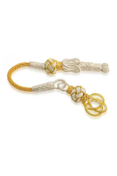 Inure Jewelry Silver Trabzon Knitted Kazaz Rosary with Tassel