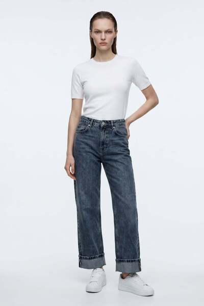 HAKKE Folded denim trousers