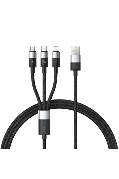 Baseus Cablu Incarcare USB-A - Lightning / microUSB / USB-C StarSpeed 3in1, 1...