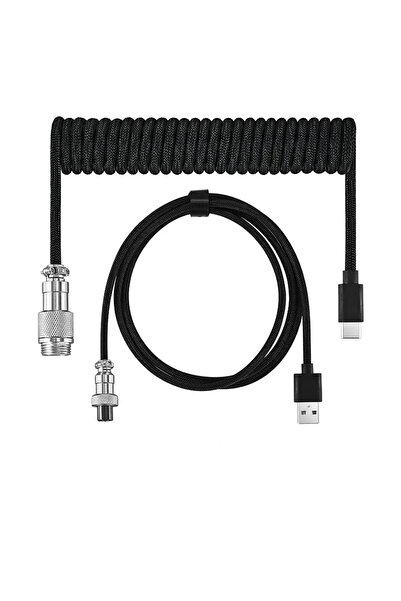 Choice1 black Mechanical Keyboard Coiled Cable USB Type C Hardware Linker Avi...