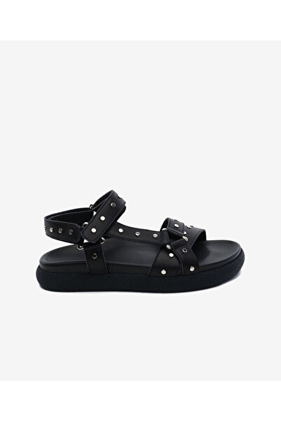 Greyder Kadın Siyah Hakiki Deri Sandalet 5Y2CS34480