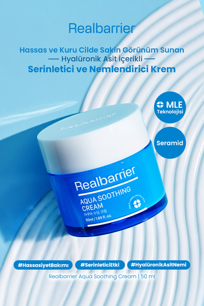 Real Barrier Hassas Cildi Serinleten Hyalüronik Asit İçerikli Nemlendirici Kr...