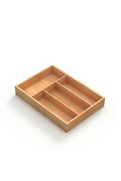 Bambu 4 Bölmeli Çekmece İçi Düzenleyici Organizer Kaşıklık 24x33 cm.