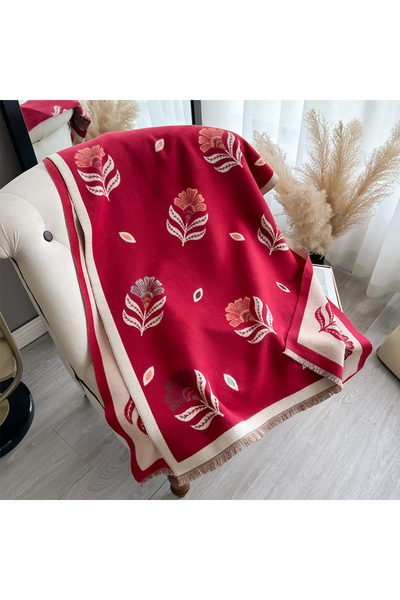 Choice5 Red New Women Fashion Brand Fallen leaves Scarf Luxury Autumn Winter ...
