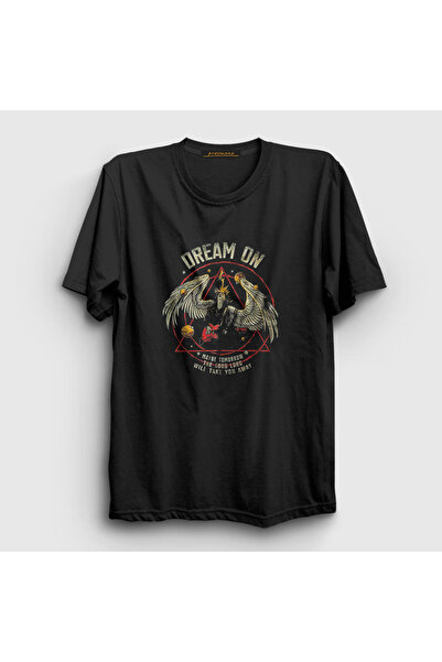 Presmono Unisex Black Dream On Aerosmith T-shirt349330tt