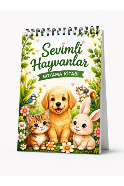 Pembe Yayınevi Sevimli Hayvanlar Boyama Kitabı - Çocuklar İçin Boyama Kitabı