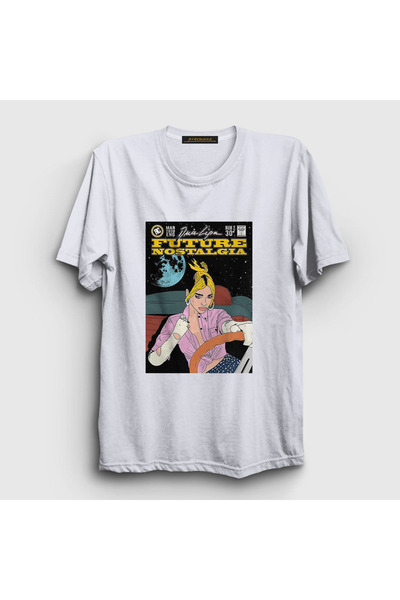 Presmono Unisex bela Future Nostalgia Dua Lipa T-shirt 320927tt