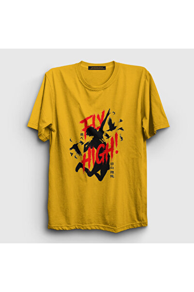 Presmono Unisex žuta lopta za odbojku Haikyu T-shirt 237359tt
