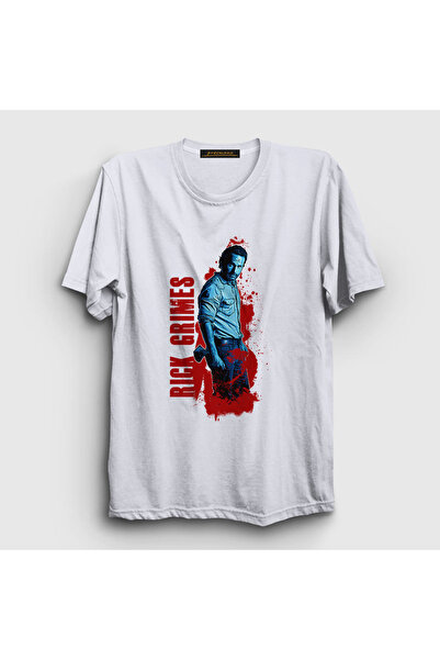Presmono Unisex White Rick Grimes The Walking Dead T-shirt220450tt