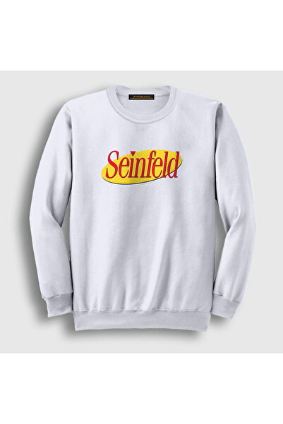 Presmono Unisex White Logo Seinfeld Sweatshirt208493tt