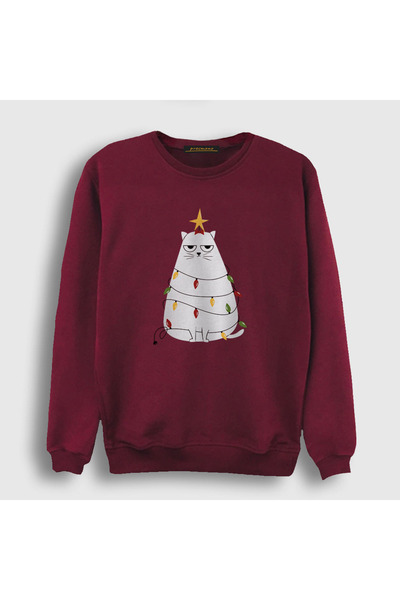 Presmono Unisex klaret crvena grumpy mačka novogodišnja majica 269860tt