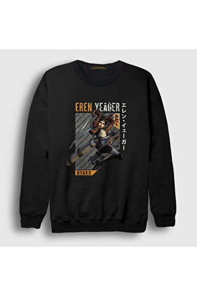 Presmono Unisex crna Eren Fan anime majica Attack On Titan 125538tt