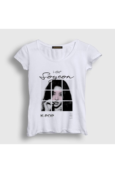 Presmono Women's White Soyeon K-Pop g I-Dle T-Shirt 614238Tt
