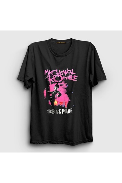 Presmono Unisex Black Pepe the Black Parade My Chemical Romance T-Shirt 618653Tt