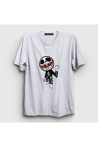 Presmono Unisex White Bonesy Gorillaz T-shirt 54236tt