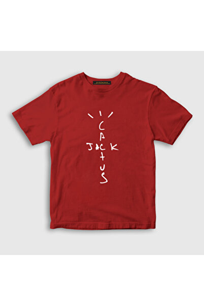 Presmono Unisex Kids Red Cactus Jack Travis Scott T-shirt 51121tt