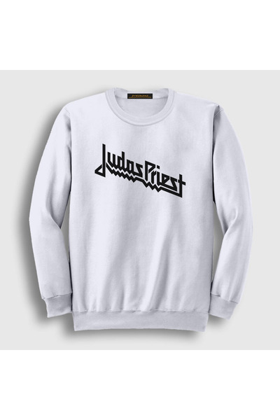 Presmono Unisex bela majica sa Judas Priest logotipom 88382tt