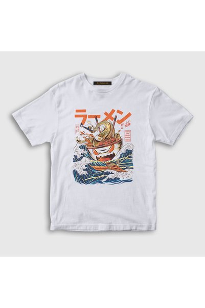 Presmono Унисекс дечија бела мајица са T-shirt „The Great Ramen Off Kanagawa“...