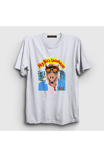 Presmono Hej, lepi unisex beli Alf T-shirt - 447448tt