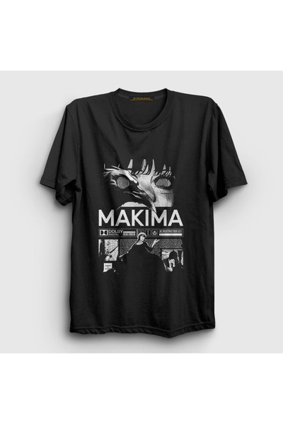 Presmono Unisex Black Crow Makima Chainsaw Man T-Shirt 591413Tt