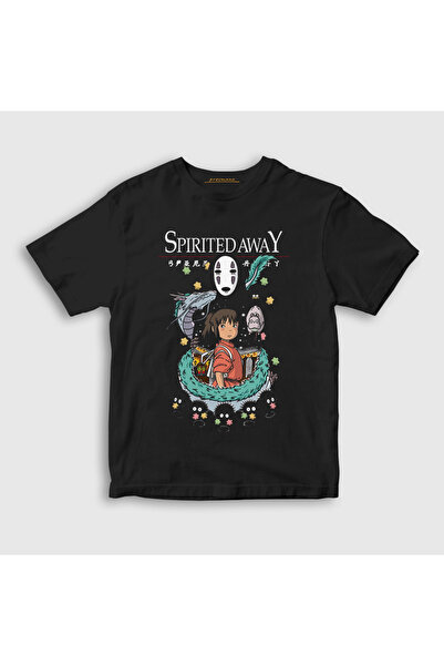 Presmono Unisex dečiji crni poster Chihiro iz filmu Oduševljeni T-shirt 544568tt