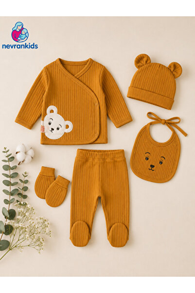 nevrankids Bear Organik 5'li Hastane Çıkışı Seti