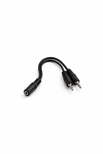 MVLH 3.5mm Kulaklık Mikrofon Ayırıcı Kablo - 1 Dişi 2 Erkek Jak Çoklayıcı Çev...