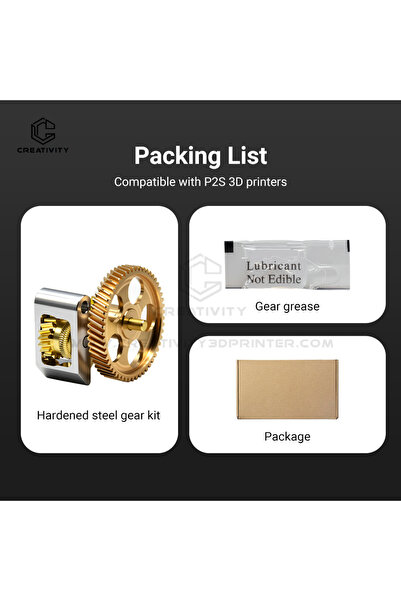Choice For P2S Gear Upgraded P2S Extruder Gear Kit Hardened Steel Gear Kit fo...