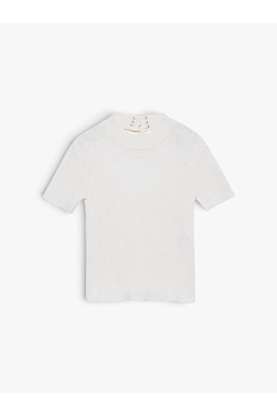 Sisley Kadın Keten Karışımlı Slim Fit Kısa Kollu Kazak 325P105GM106G-SIS074