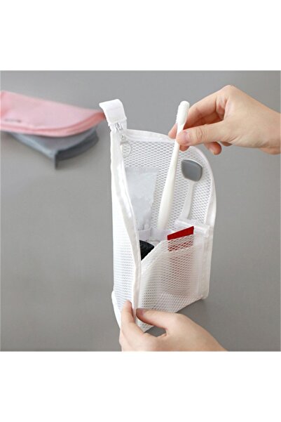 Choice White Women EVA Mesh Cosmetic Bag Travel Storage Makeup Bag Organizer ...