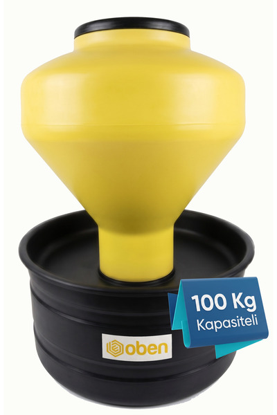 oben Otomatik Plastik Küçükbaş Koyun ve Keçi Yemliği 100 Kg (2 Çuval) Kapasiteli