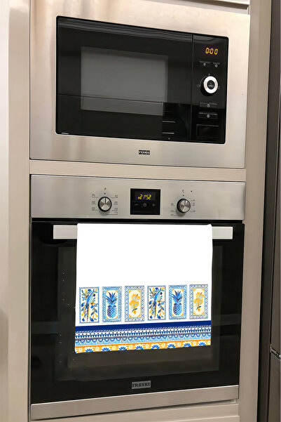 DEKOMOD Dekoratif Mutfak Pamuklu Fırın Havlusu Özel Desenli Etnik Model 35x50...