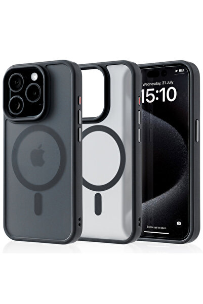 Casey Studios MagSafe калъф iPhone 15 Pro, безжично зареждане, повдигнати ръб...
