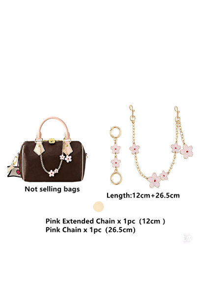 Choice7 Pink A Set High-end Alloy Metal Sakura Extension Chain for Women's Ba...