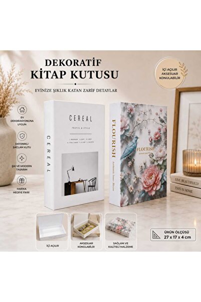 NARİBA Decorative Book Box Set of 2
