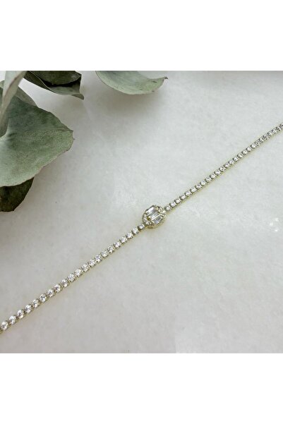 Nes Round Baguette Stone Tamtur Bracelet (17+2 cm)