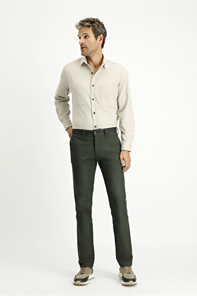 Kiğılı Pantaloni din Lycra Canvas / Chino cu croială standard