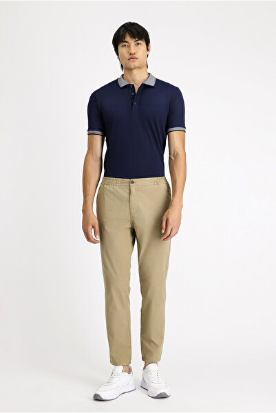 Kiğılı Regular Fit Standard Cut Elastic Waist Lycra Canvas / Chino Trousers