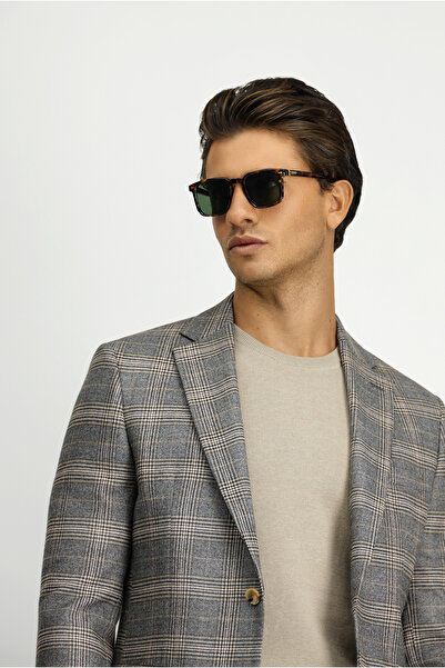 Kiğılı 8 Drop Muscle Fit Long Athletic Cut Classic Plaid Jacket