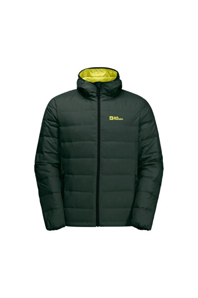 Jack Wolfskin 1207671_T0138 ATHER DOWN HOODY M معاطف رياضية للرجال أخضر أصفر