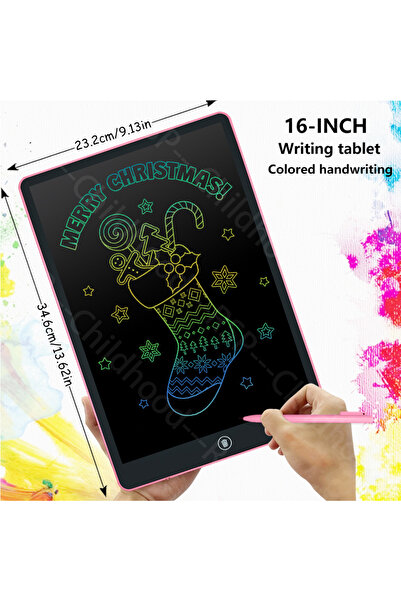 Choice13 A16 inch pink 6.5/8.5/10/12/16-Inch LCD Drawing Tablet,Handwriting P...