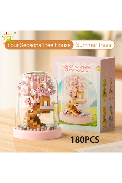 Choice8 NO.56 HUIQIBAO MOC Four season Mini Tree House with Display Box Model...