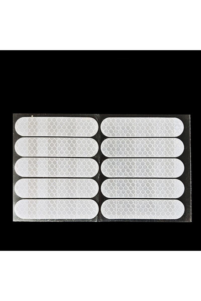 Choice White Bicycle Reflective Stickers Motorcycle Night-Time Stickers Helme...