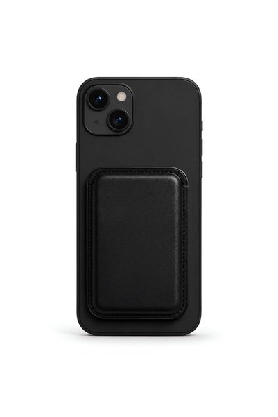 PiyasaSepeti iPhone 13 Mini Heritage Genuine Leather Wallet Magsafe Noir Black