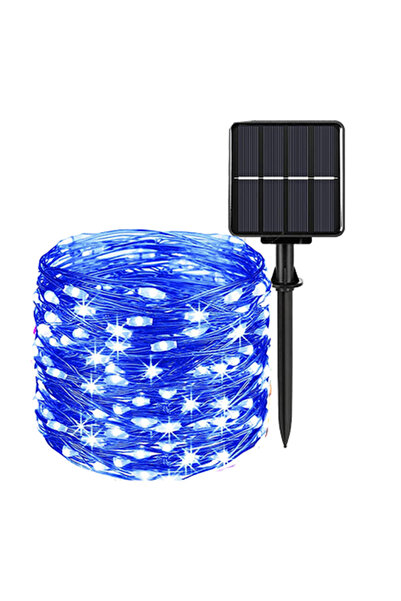 Choice 7M-50LED blue-1pack Solar LED Fairy String Lights Outdoor Waterproof 7...