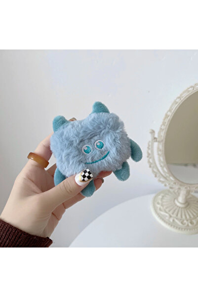 Choice6 For Airpods 4 Blue Plush Cartoon Earphone Cases for Airpods 4 Case Cu...